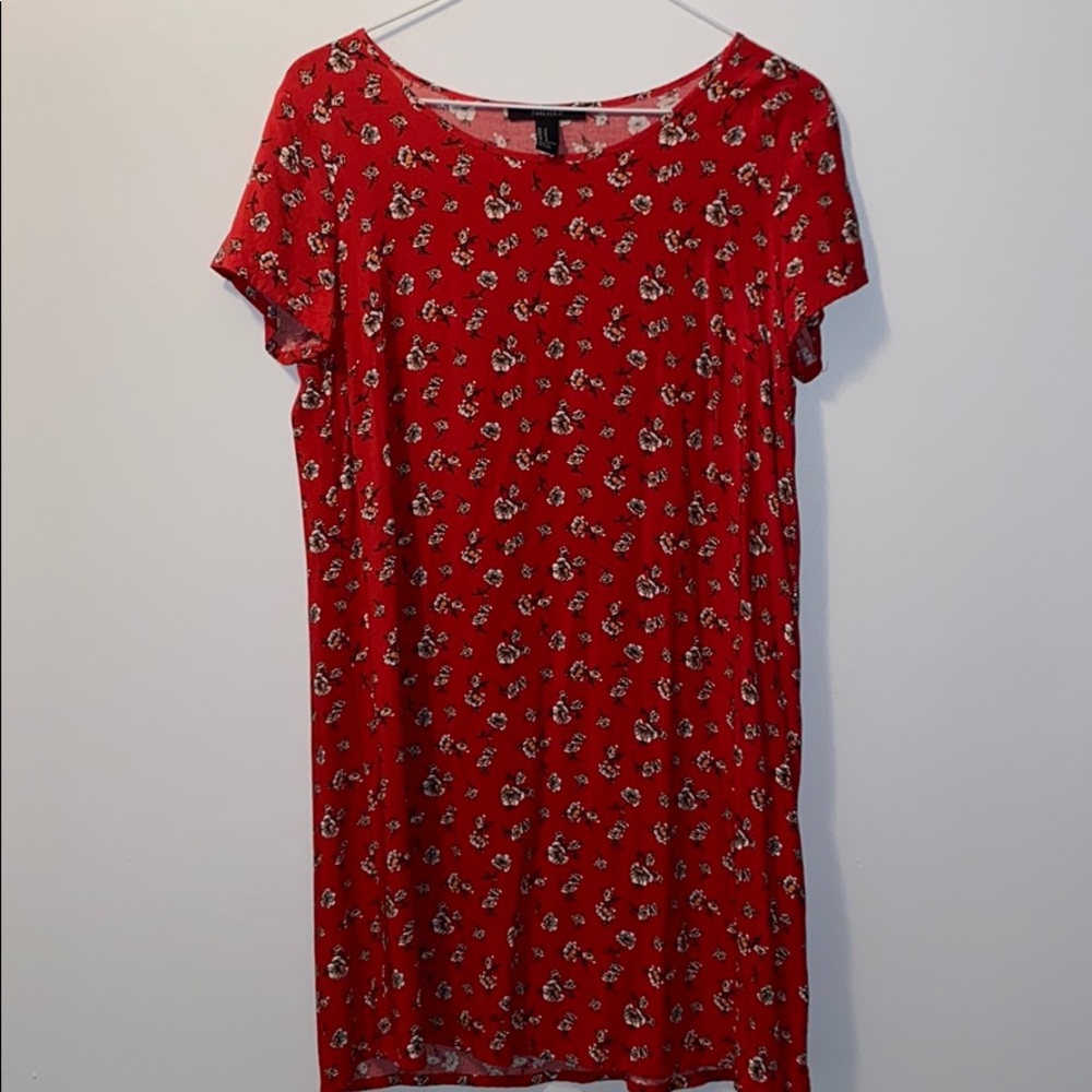 Forever 21 Red Floral Casual Dress